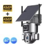 Caméra PTZ solaire Y5 8MP 4K à double objectif avec zoom optique 10X 4G – Image 2