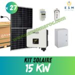 Kit solaire 15 KWc 380V Triphasé autoconsommation (On-Grid)