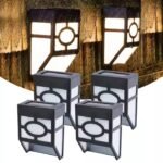 Paque 4 Appliques solaires jaune