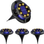 Pack 4 Torche solaires 8 LED Bleu/Blanc
