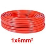 Câble solaire rouge  1x6 mm²