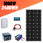 Kit Solaire Autonome 2400Wh Stockés / 1 KW / 220V